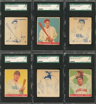 1933 Goudey Proof Cards Collection (6 Different) - All SGC Authentic